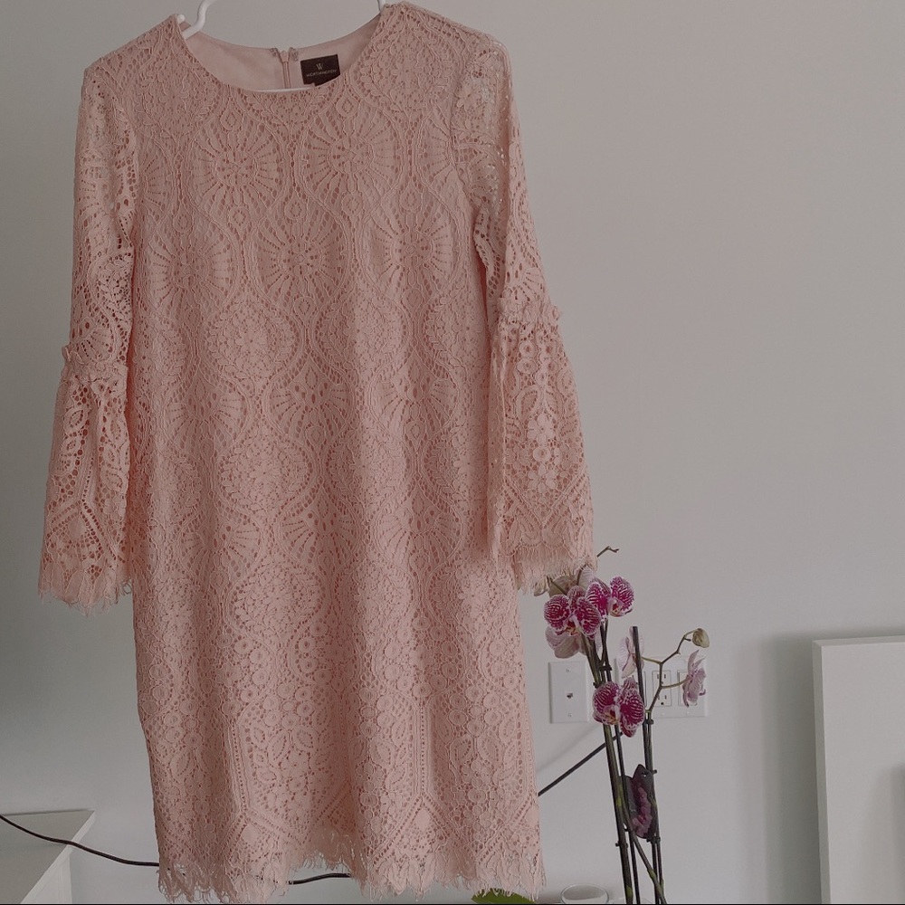 Pink lace Mini Dress